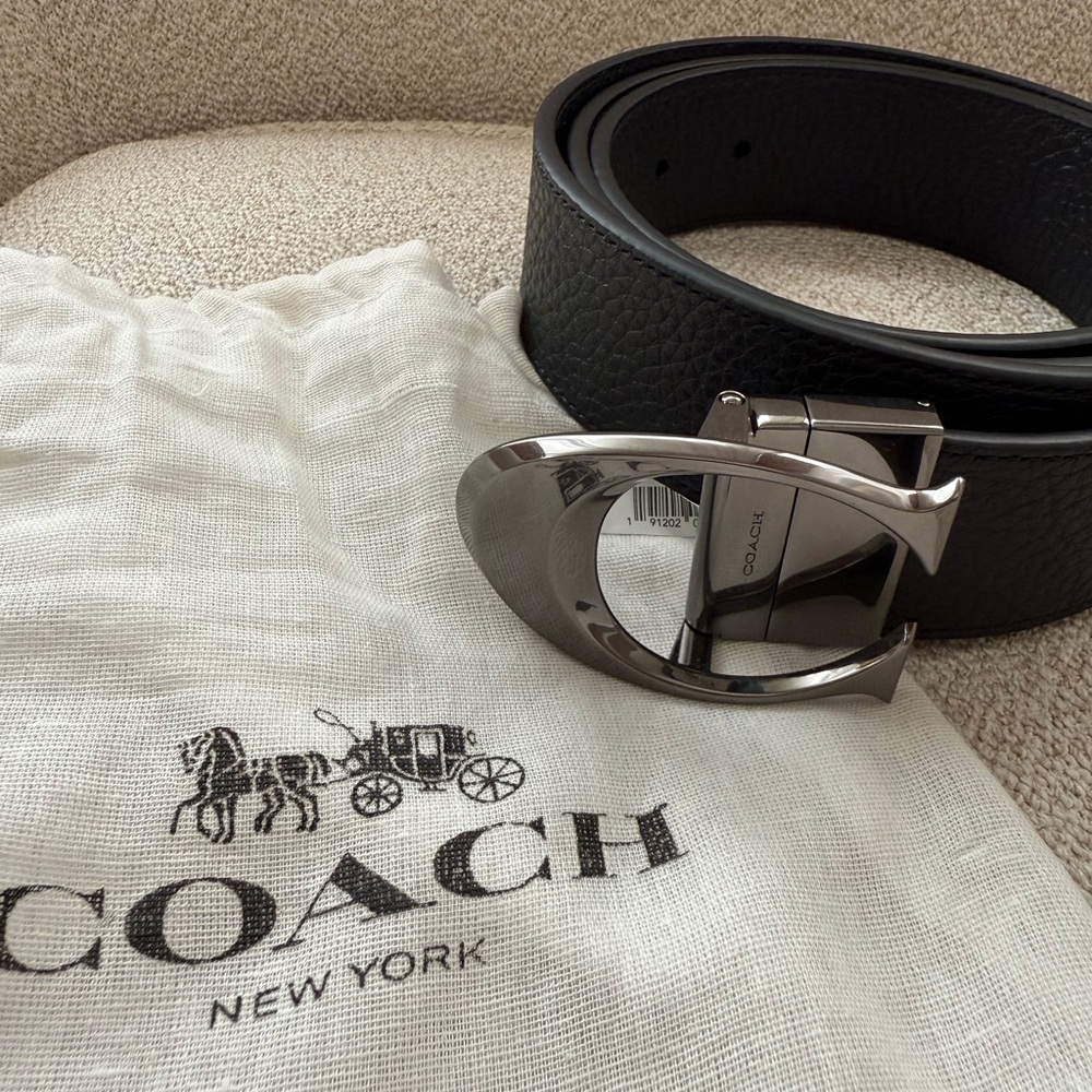 Coach Black and Silver Belt